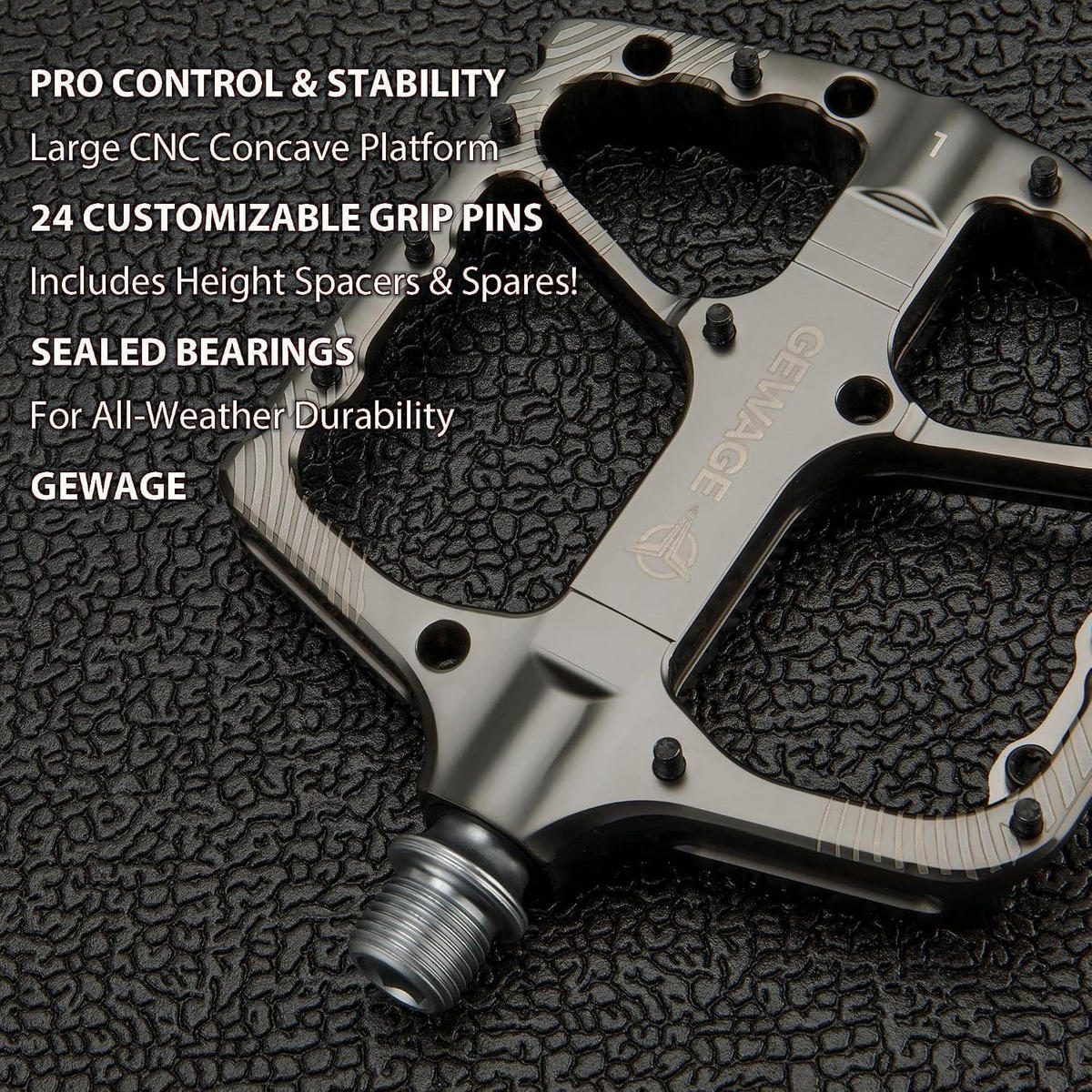 FAHRRADPEDALE Set Aluminium Stahlgrau - Grau, Metall (11/1.5/11.5cm)