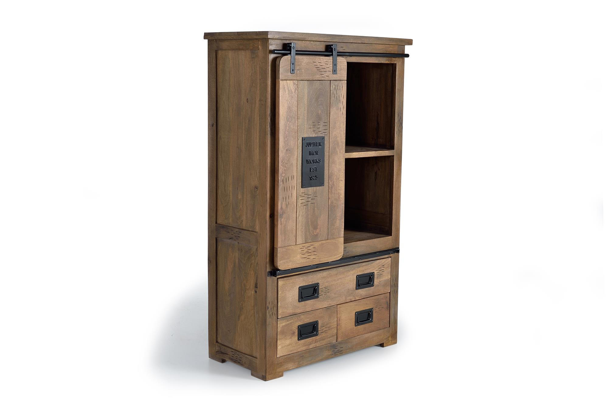 HIGHBOARD aus Mangoholz und Metall - Braun, Holz (45/150/90cm) - Giner y Colomer