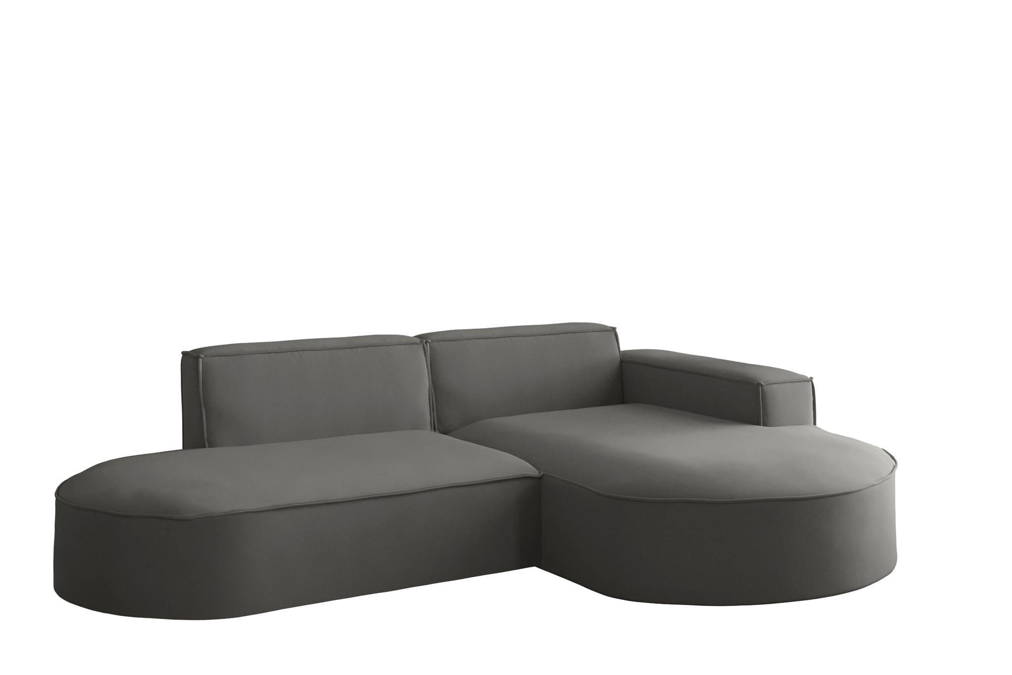 Fun Möbel Ecksofa Anthrazit 236x165 cm