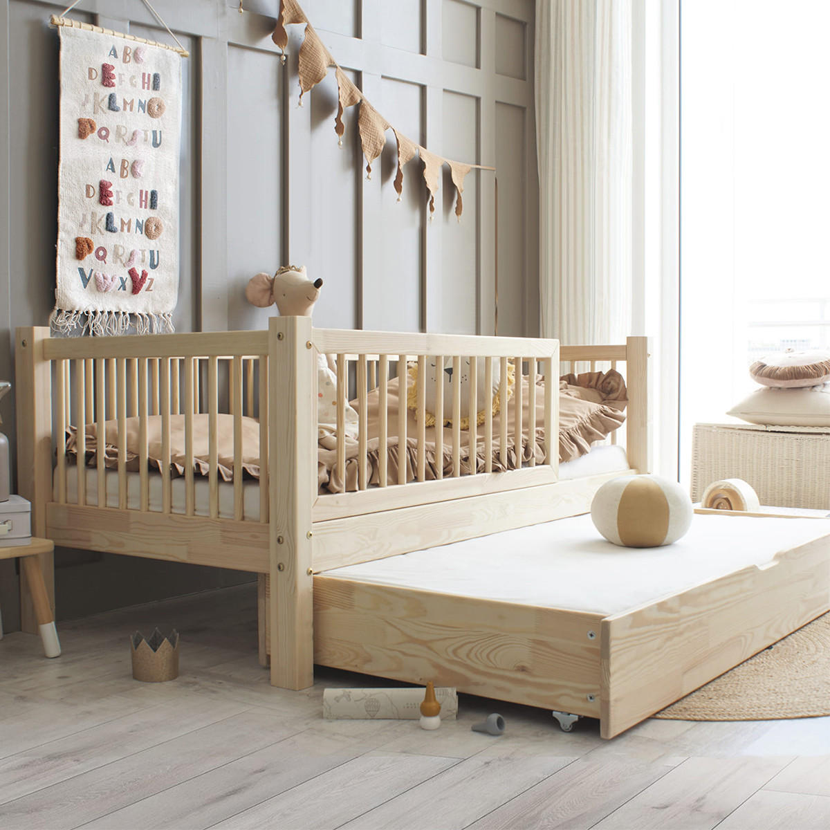 POSTEL 90/190 Sybil Přírodní dřevo - hnědá, dřevo (90/190cm) - Petits-meubles