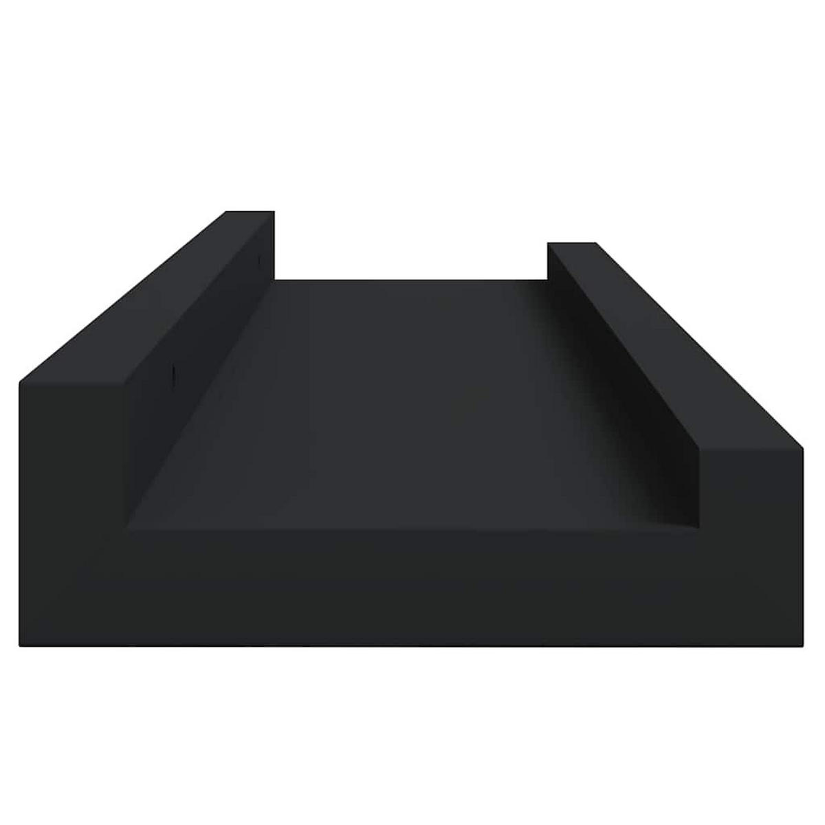 BILDERLEISTEN 2Er Set Schwarz 40/9/3 Cm Mdf - Schwarz, Holzwerkstoff (9/3/40cm) - vidaXL