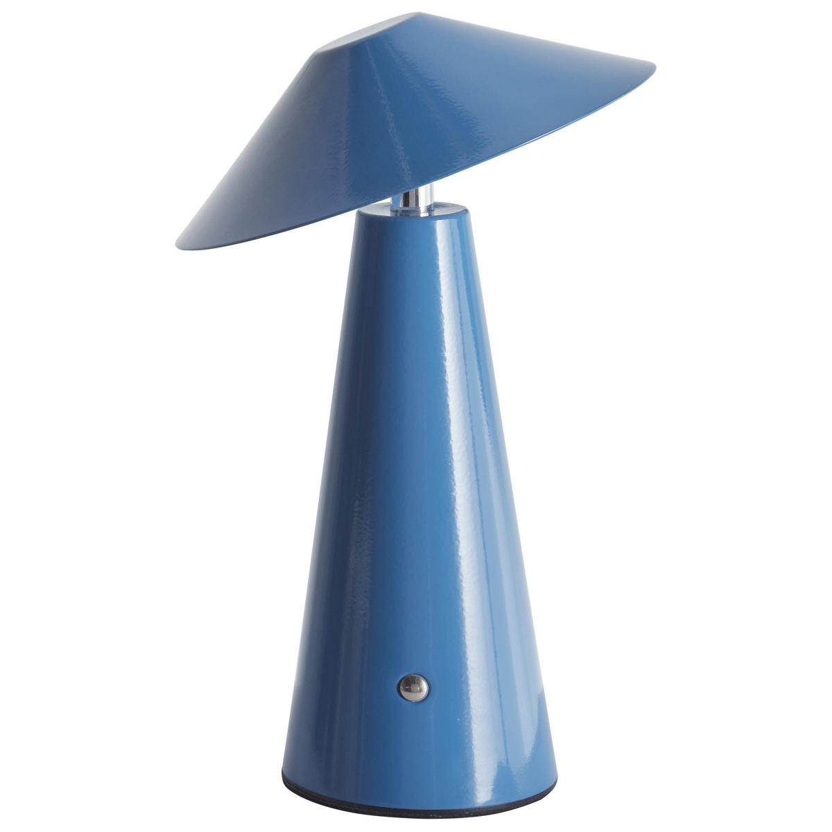 LED-TISCHLEUCHTE Blau/Schwarz/Weiß/Silber Apayao - Blau/Silberfarben, Metall (18/18/29cm) - Beliani
