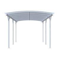 FREISTEHENDES Carport - 1 Person - plastik - weiß Baresa - Weiß, Kunststoff/Metall (370/210/294cm) - Vente-Unique