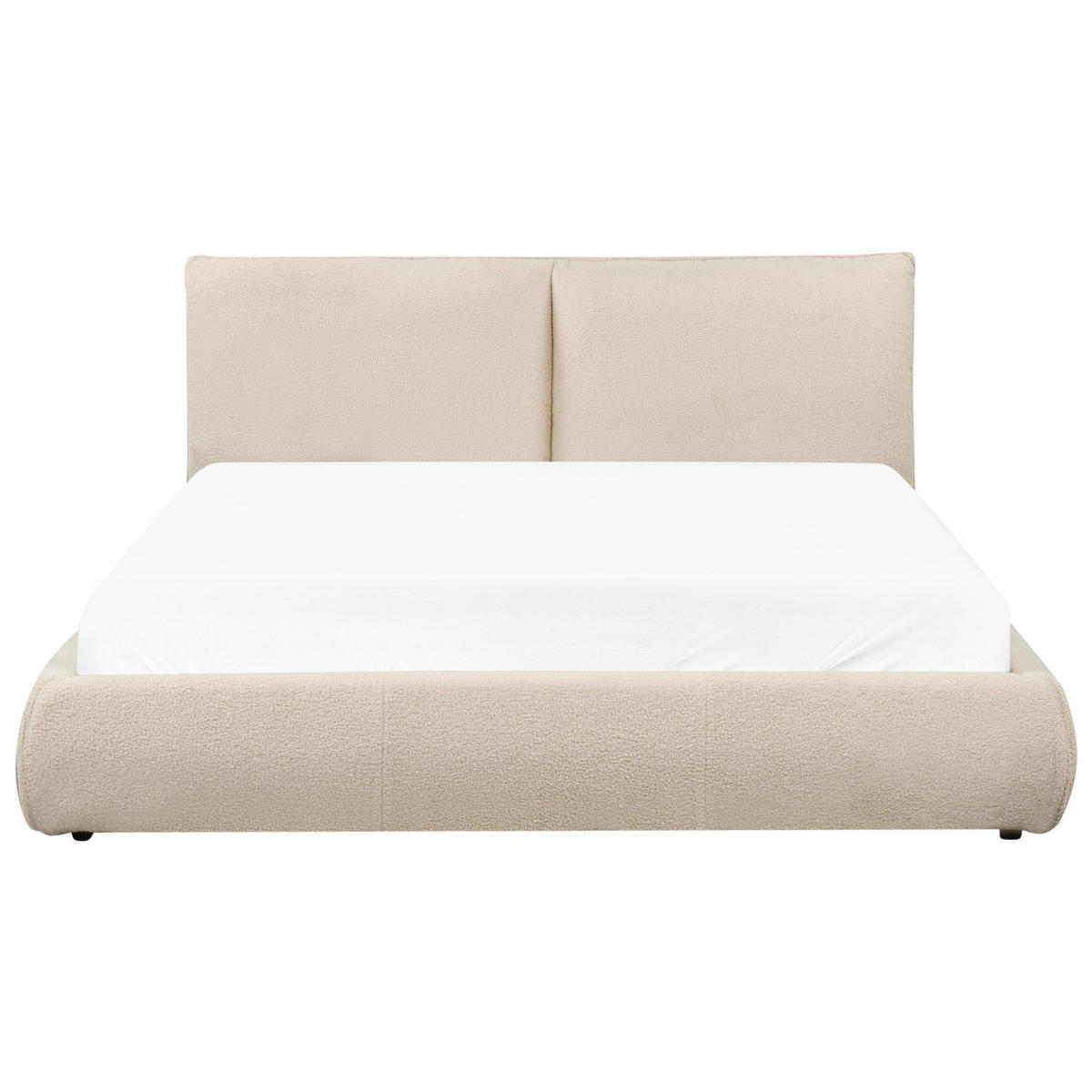 POLSTERBETT mit Lattenrost 160x200 cm Beige Vinay - Beige, Textil (160/200cm) - Beliani