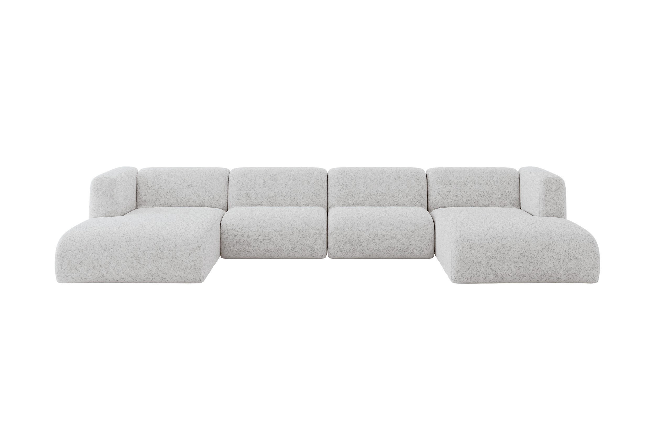 ALTDECOR SEDACÍ SOUPRAVA DO U MIRA-U2 408x179x70 Šedá Velur