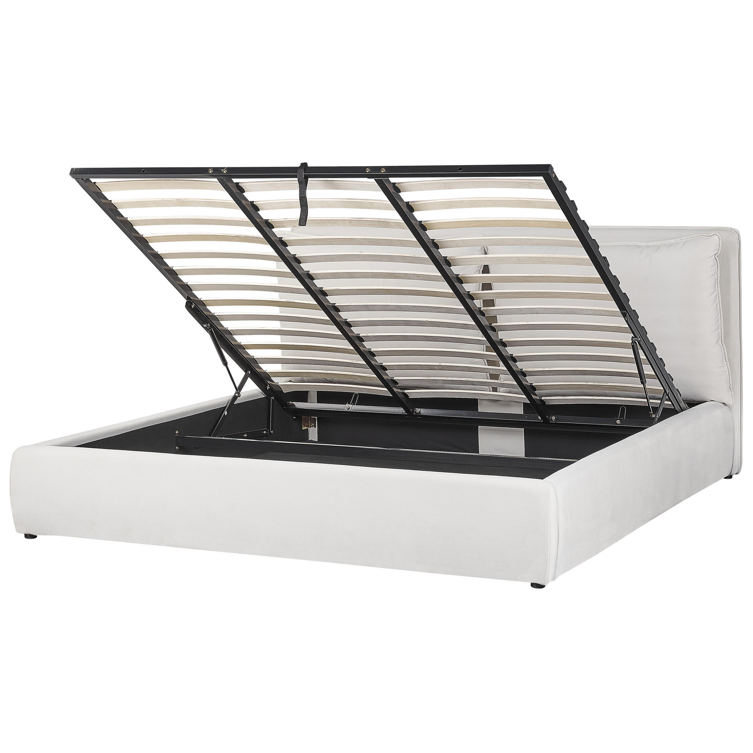 BETT 180/200cm Cremeweiß Bajonna - Creme, Textil (180/200cm) - Beliani