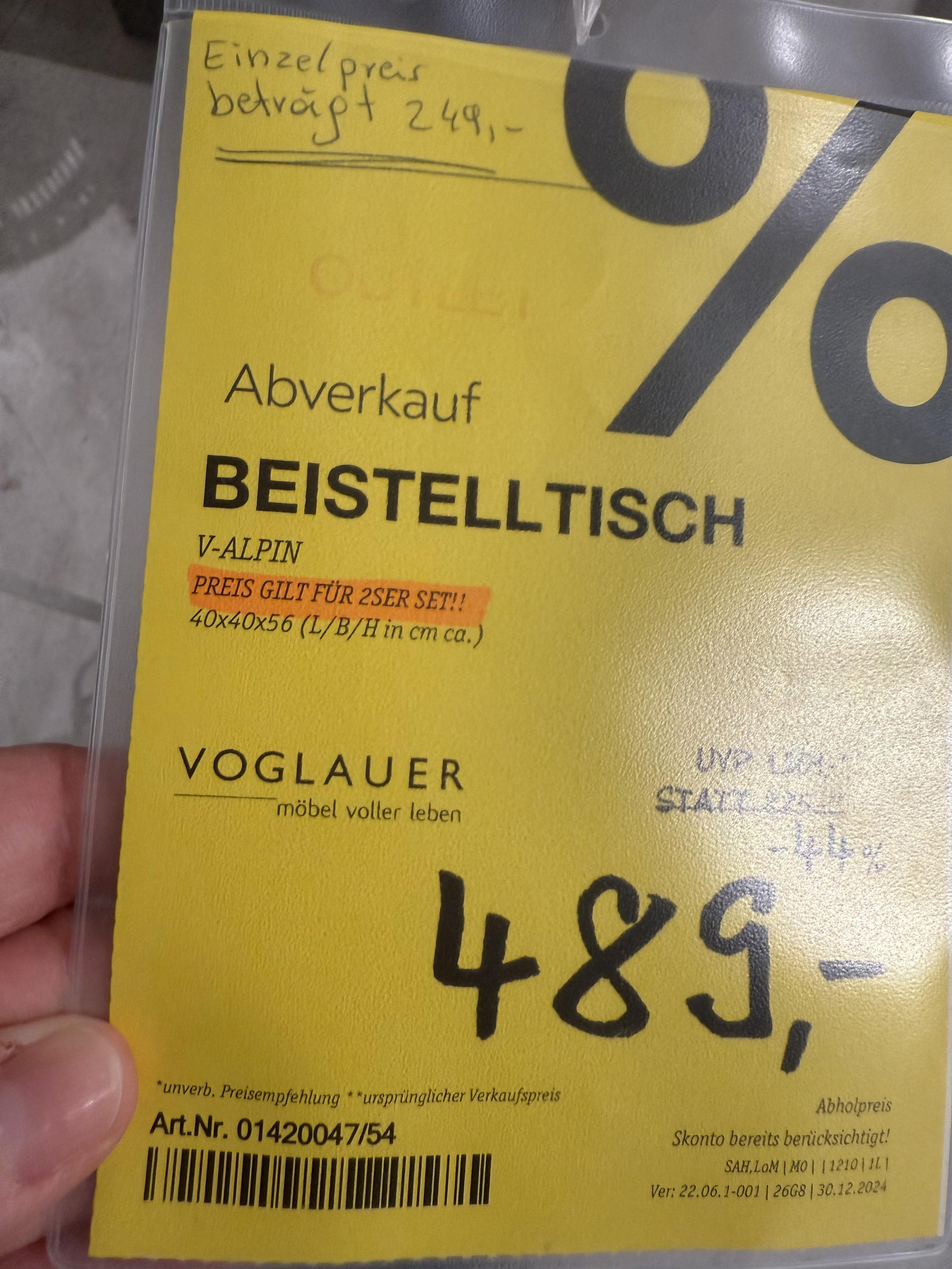 Beistelltisch V-ALPIN - Voglauer