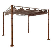 PERGOLA 220x300x300cm Taupe-Braun - Braun, Metall (300/220/300cm) - BERLINLODGE