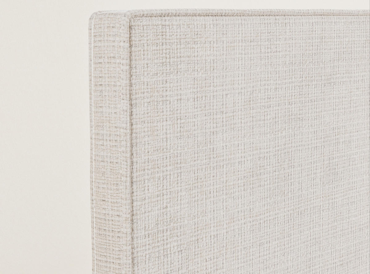 BOXBETT 180/200 cm Tegal, in Creme, Matratze, gepolstertes Kopfteil, Bettkasten, H3 = fest - Creme/Schwarz, Holz/Holzwerkstoff (180/200cm) - Maison de Reve