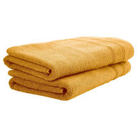 DUSCHTUCHSET Brooklyn - 2-teilig - 70x140 cm - Senf - Hellbraun, Textil (70/140cm) - Uncover by Schiesser