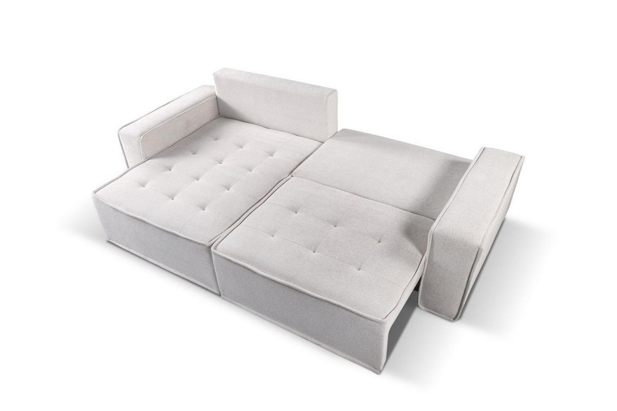 ECKSOFA Schlafsofa Flosi In Raven - Rotbraun, Holzwerkstoff/Textil (248/140cm) - Fun Möbel