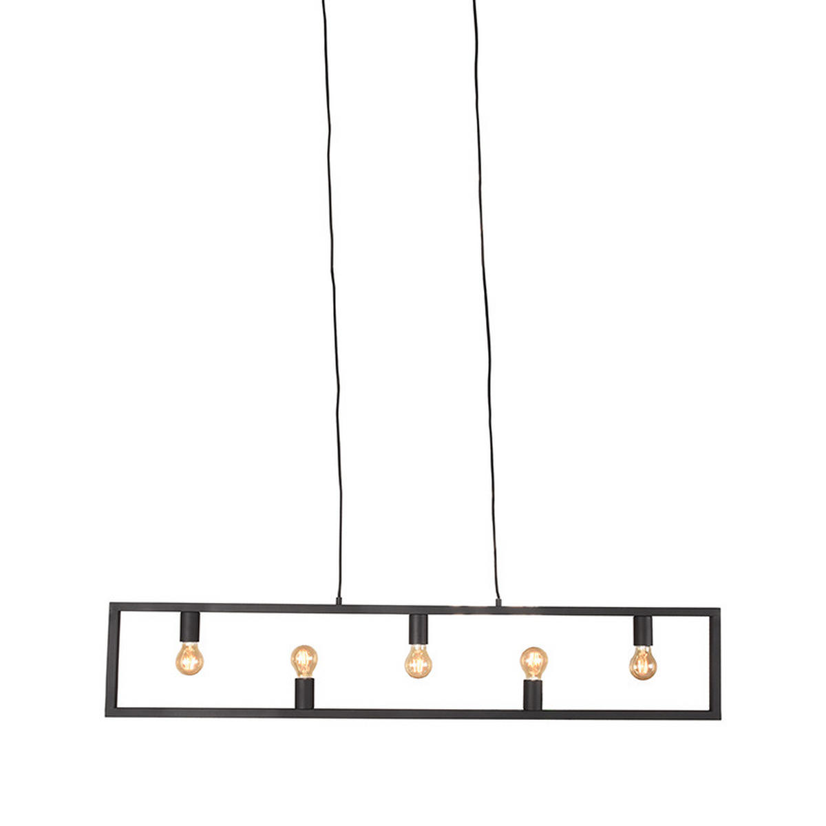 PENDELLEUCHTE Quadrato Schwarz 10/135/130 cm - Schwarz, Metall (10/135/130cm) - LABEL51
