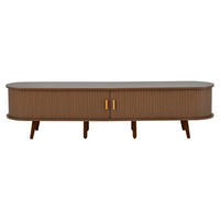TV-SCHRANK 170/40/42 cm Walnuss mit 2 Schubladen und 2 Schiebetüren - Nussbaumfarben, Holz/Holzwerkstoff (170/42/40cm) - Oxeza