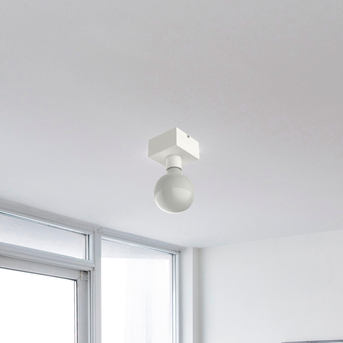 DECKENLEUCHTE - Weiß, Metall (10/10/7.5cm) - Lumicom