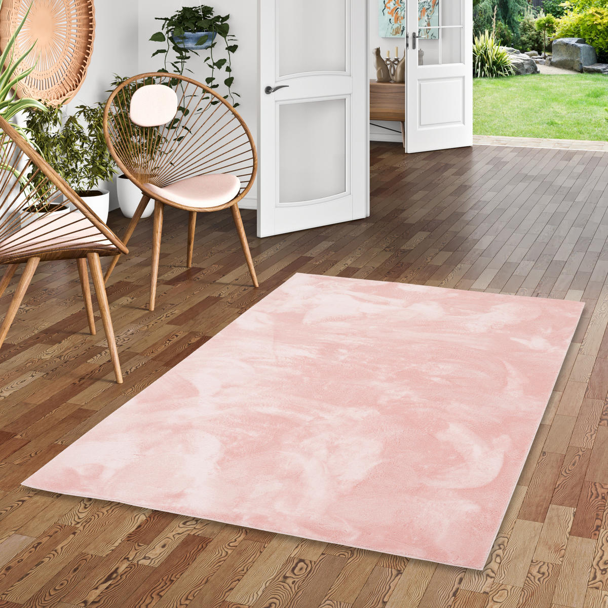 FELLTEPPICH SUPER SOFT PEARL - Rosa, Textil (140/200cm) - Pergamon