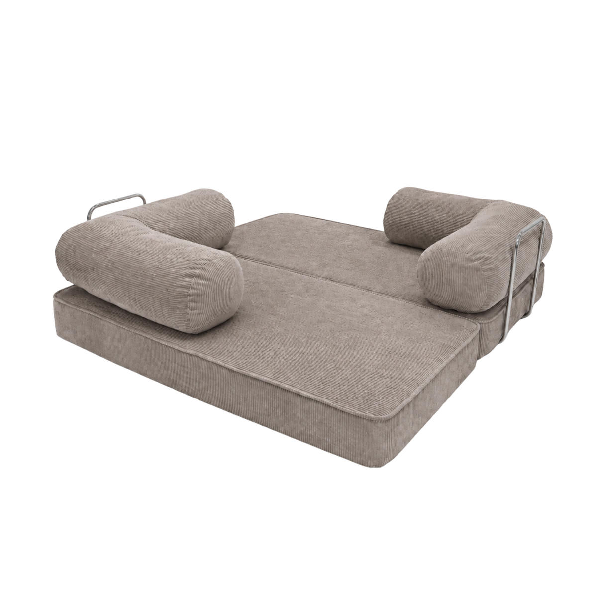 MODERNES Sofa mit hohem Komfort für das Wohnzimmer Taupe - Taupe, Textil (200/70/100cm) - SURB