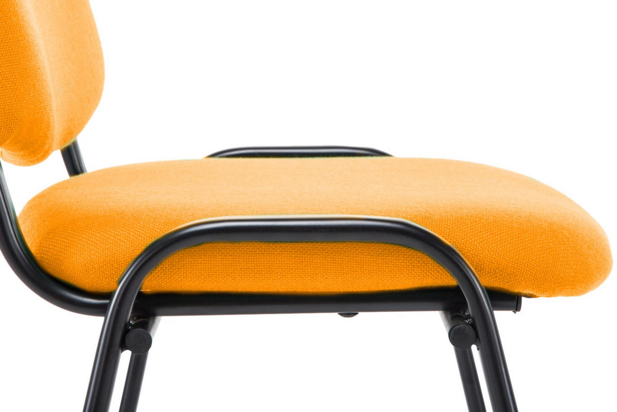 BESUCHERSTUHL Stoff Orange - Schwarz/Orange, Textil/Metall (53/83/53cm) - CLP