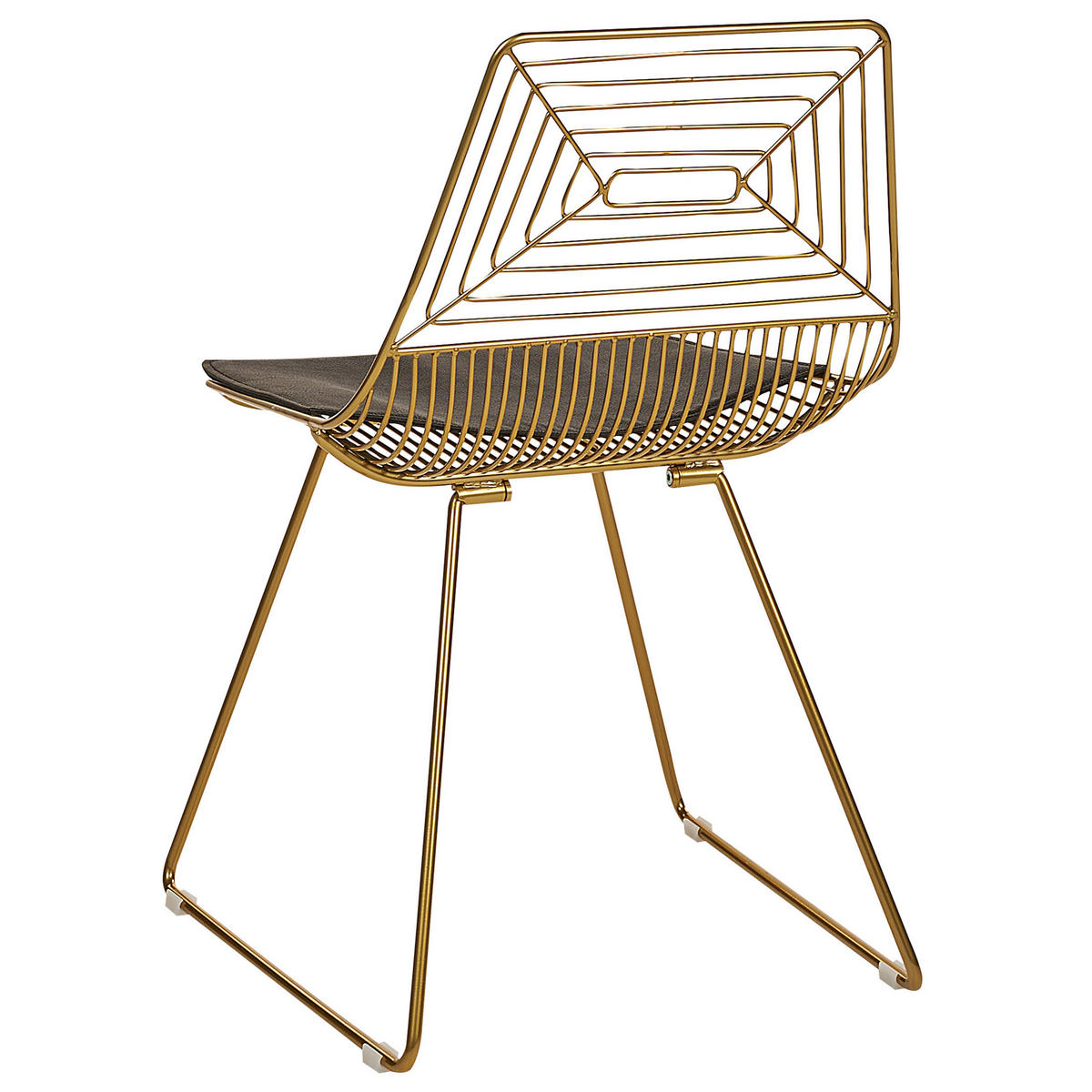 STUHL 2er-Set Metall Gold Beatty - Goldfarben, Textil/Metall (51/79/48cm) - Beliani