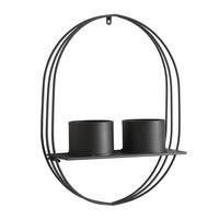 PFLANZENREGAL Vestby - Schwarz, Metall (46.5/61/15cm) - [en.casa]