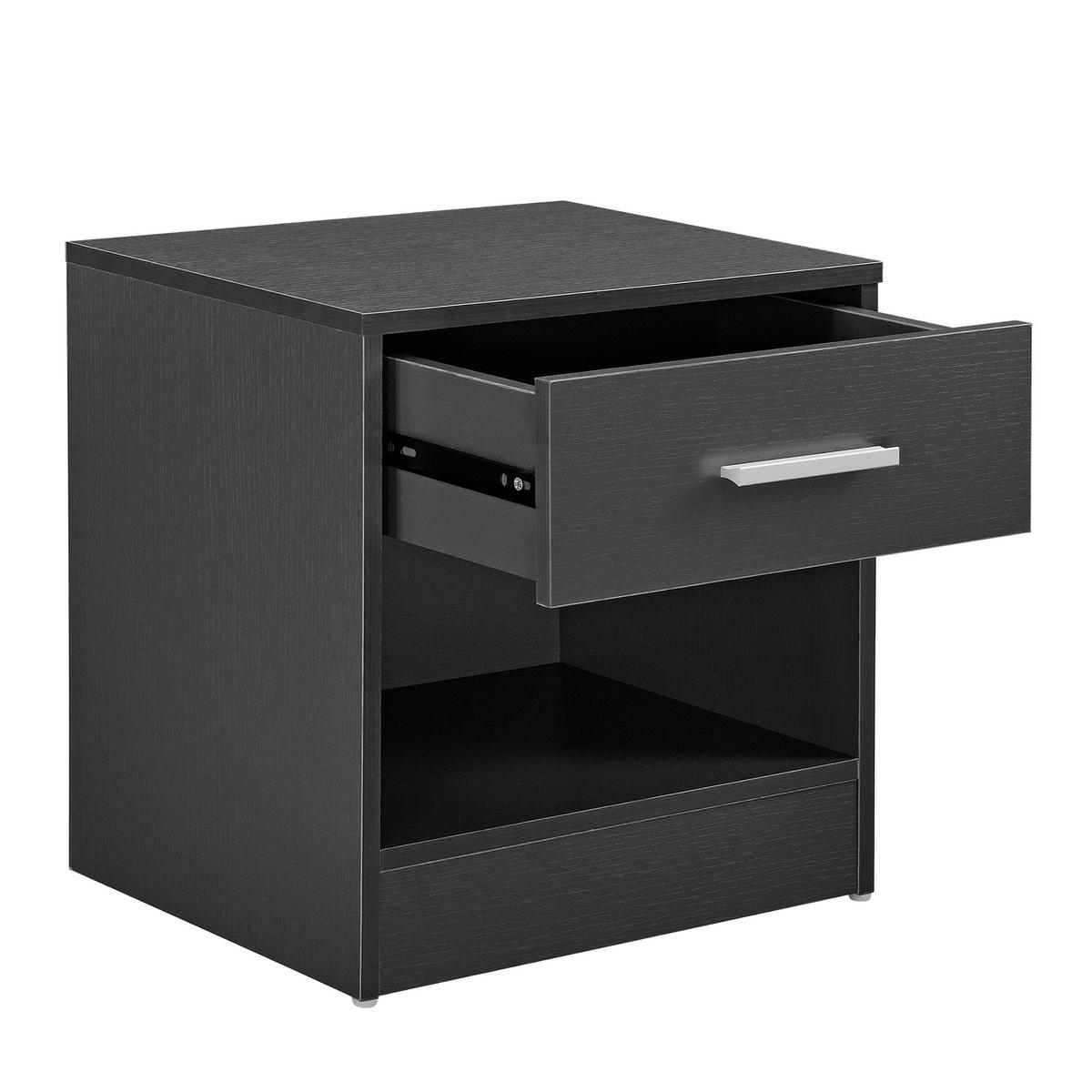 NACHTTISCH Jette - Grau, Holzwerkstoff (37/38/30cm) - [en.casa]