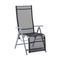 LIEGESTUHL Natali Schwarz Kunststoff Gartenstuhl - Schwarz, Kunststoff (56/112/81cm) - DELUKE