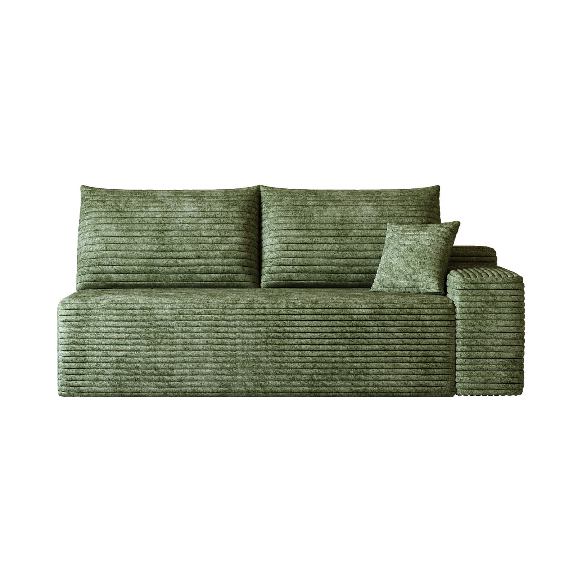 SOFAELEMENT DE-34721 rechte Chaiselongue Grün - Grün, Textil (95/83/175cm) - ComfortXL