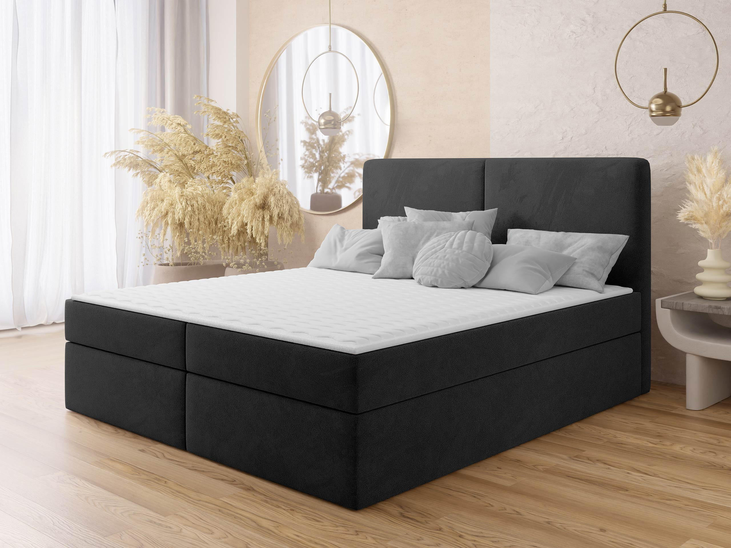 BOXBETT Claire - Schwarz, Holz/Kunststoff (160/200cm) - MIRJAN24