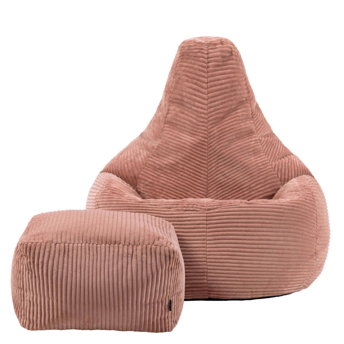 SITZSACK Dalton mit Hocker - Pink, Textil (90/73/84cm) - icon