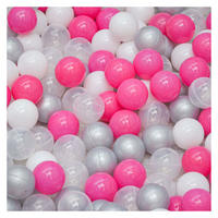 BÄLLEBAD-BÄLLE 200 Stück, Pink/Grau/Weiß/Transparent, 5.5 cm - Pink, Kunststoff (5.5/5.5/5.5cm) - Littletom