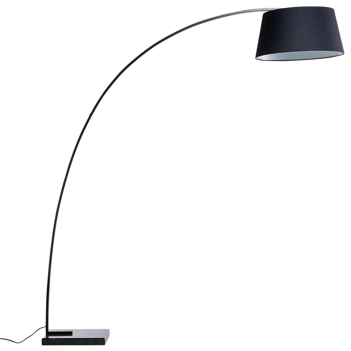 STEHLAMPE Benue 50/160/188 cm - Schwarz, Metall (50/160/188cm) - Beliani