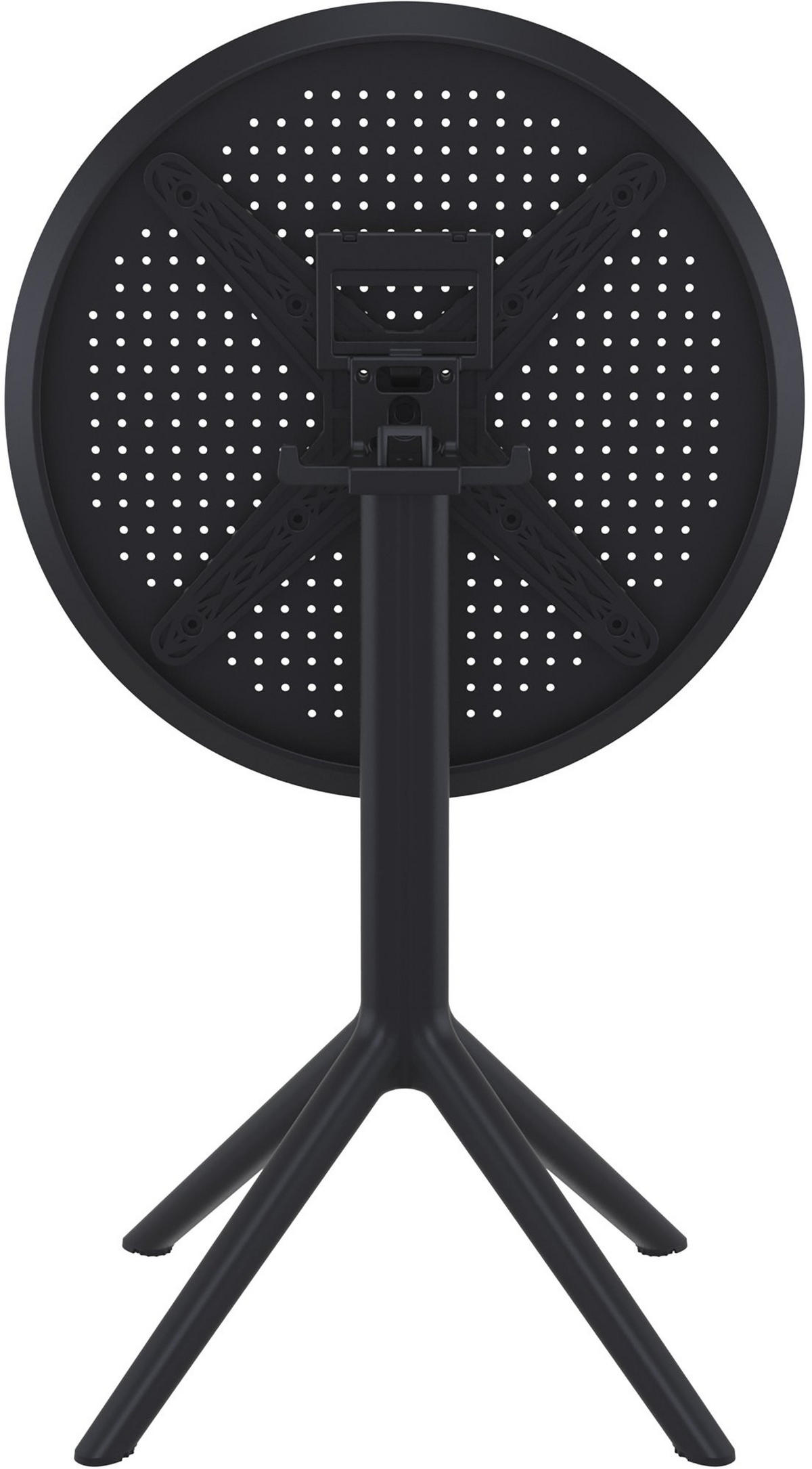 GARTENTISCH rund Kunststoff schwarz - Schwarz, Kunststoff (60/60/74cm) - CLP