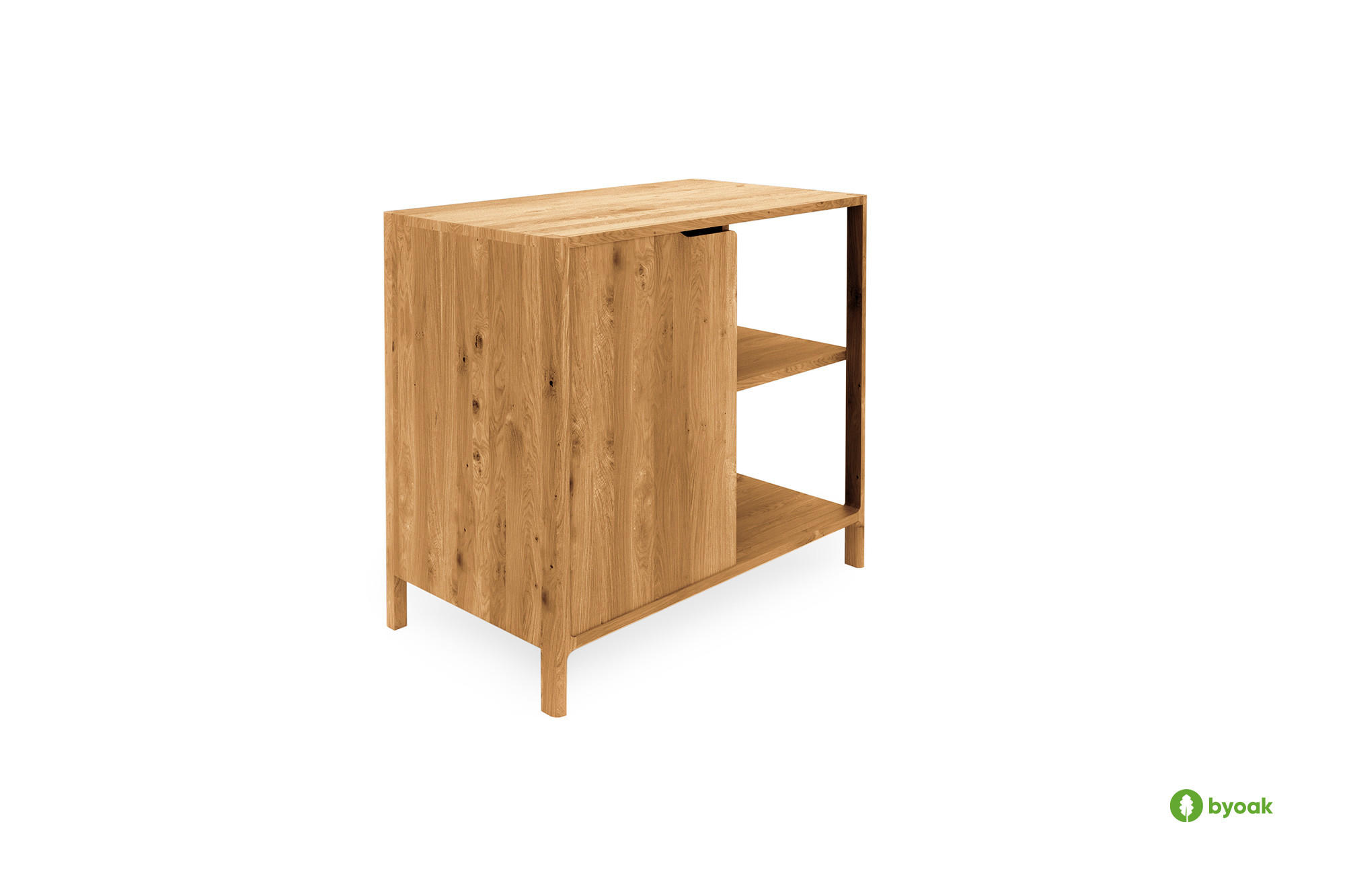 KOMMODE PAUL Wildeiche - Wildeiche, Holz (80/80/50cm) - byoak