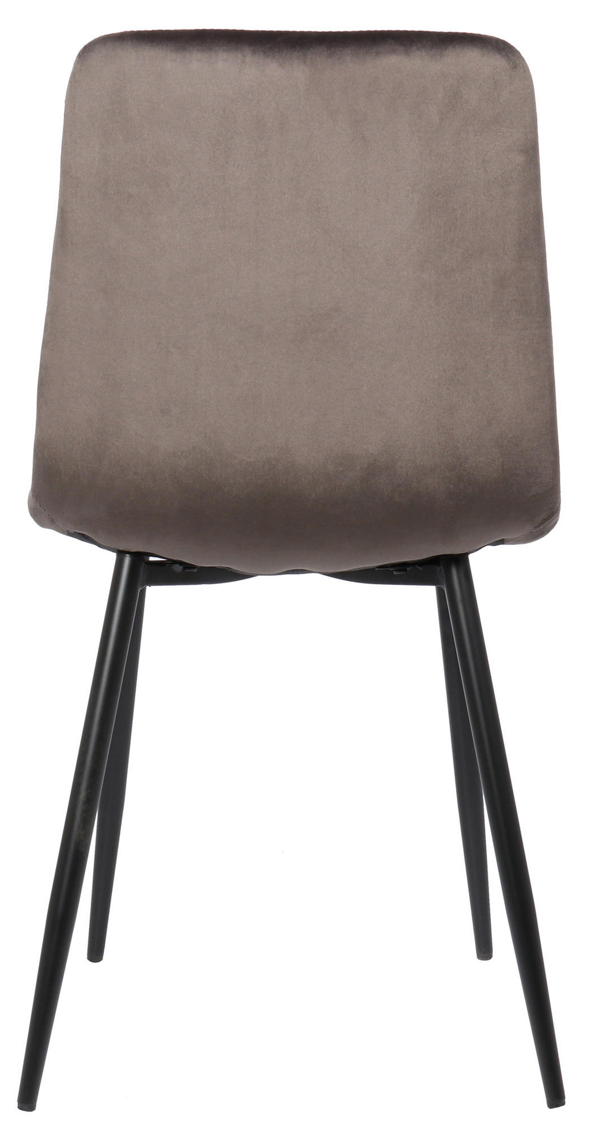 ESSZIMMERSTUHL Till Samt, Gestell Metall matt Schwarz Grau - Schwarz/Grau, Textil/Metall (45/88/52cm) - TPFLiving