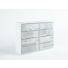 KOMMODE NUDO 138,5/101,5/39cm mit 8 Schubladen Türen Weiß - Weiß Hochglanz/Weiß, Holzwerkstoff (138.5/101.5/39cm) - MASSENO