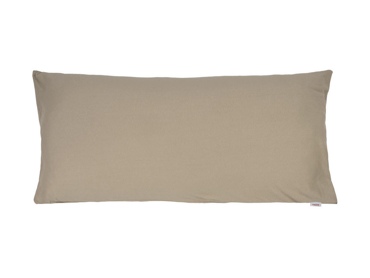 KISSENHÜLLE BasicSoft plaza-taupe 100% Baumwoll-Jersey 40/80 cm - Taupe, Textil (40/80cm) - beties Heimtextil