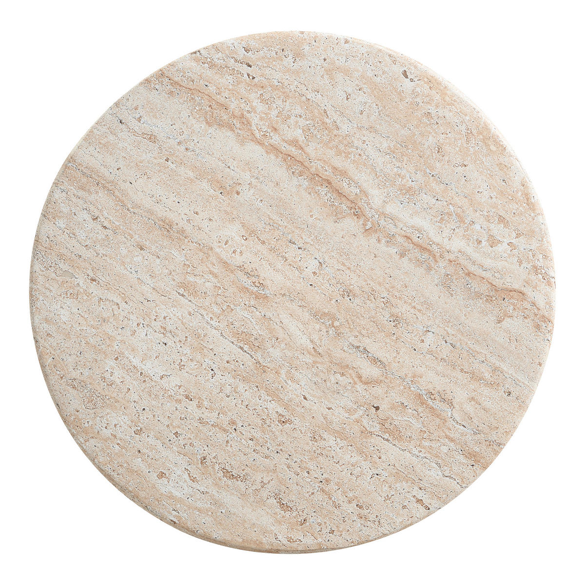GARTEN BEISTELLTISCH Outdoor aus MgO, Travertinoptik – Leicht, Modern & Wetterfest, für Garten - Beige, Metall (40/40/46cm) - ComfortXL