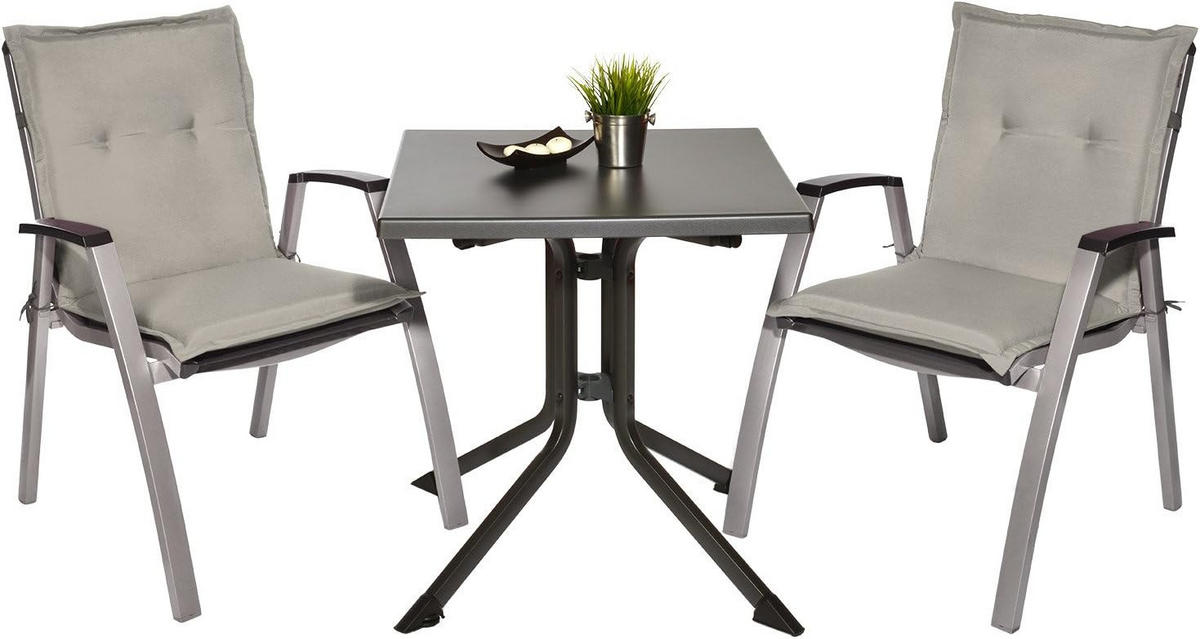 NIEDERLEHNERAUFLAGE Loft NL 100x50x6cm Hellgrau (8tlg) - Hellgrau, Textil (50/6/100cm) - Beautissu 