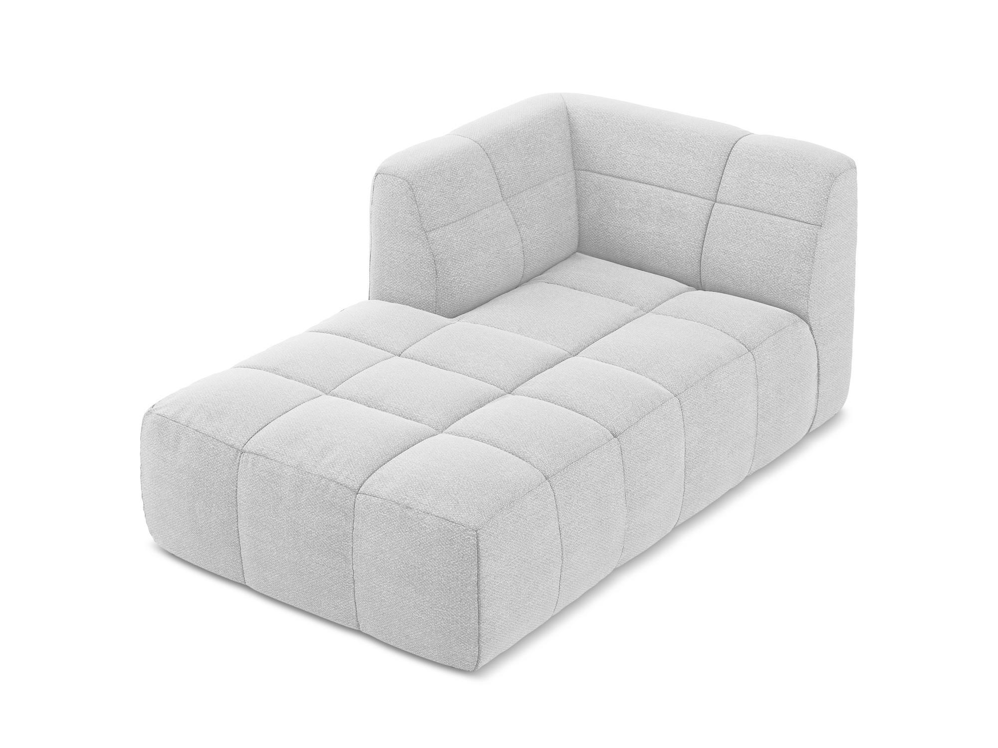 SOFAELEMENT Links Bouclé Stoff Grau - Silberfarben/Schwarz, Holzwerkstoff/Kunststoff (101/77/175cm) - Makamii