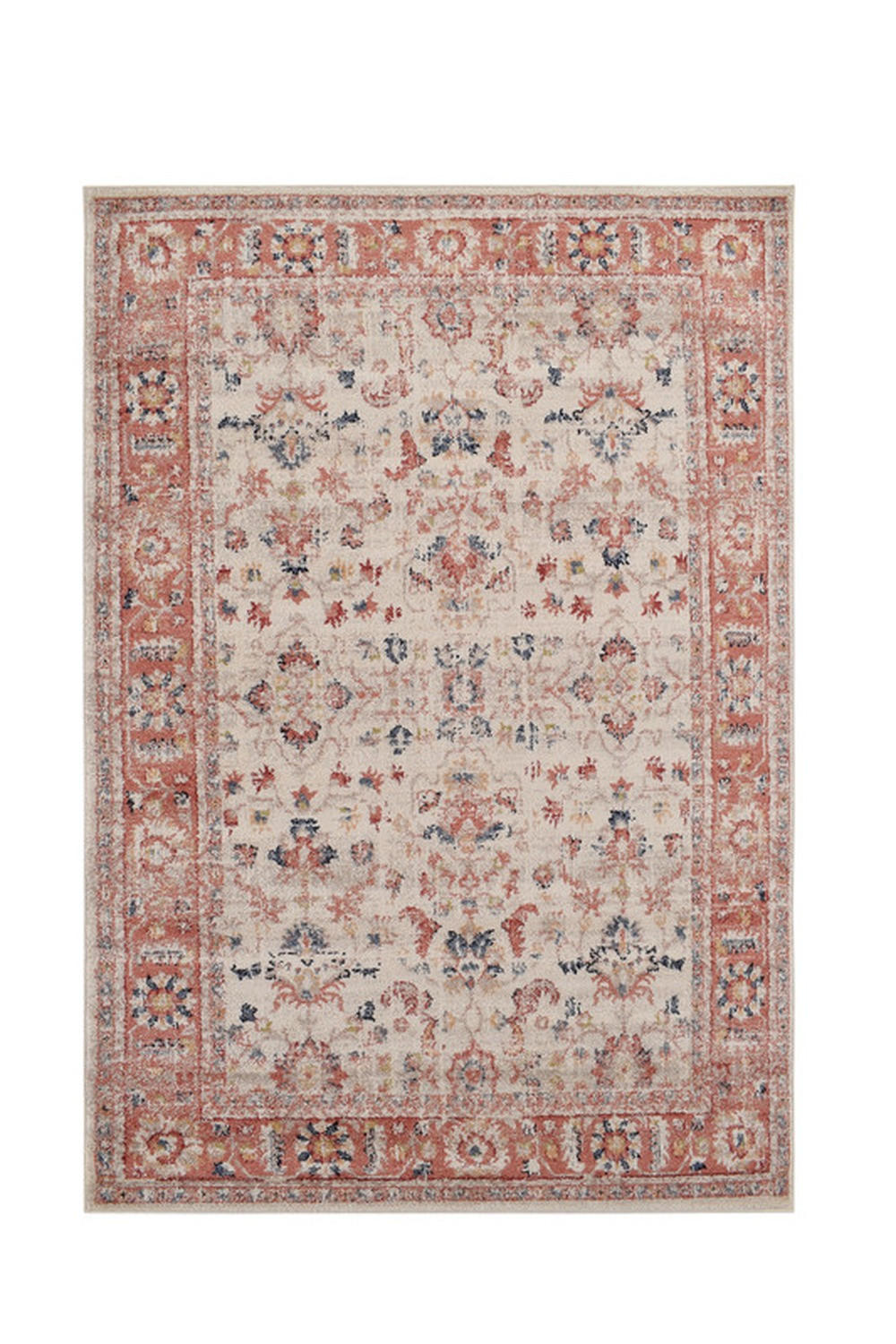 HEATSET-TEPPICH Florence Creme/Rot 60x230 cm - Multicolor, Textil (60/230cm) - Vercai Rugs