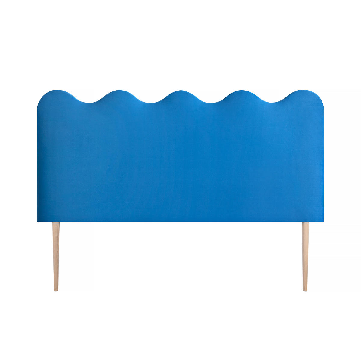 KOPFTEIL gewellt, Blau Prusse 160x73,5cm - Blau, Textil (160/74/3cm) - RNT By Really Nice Things