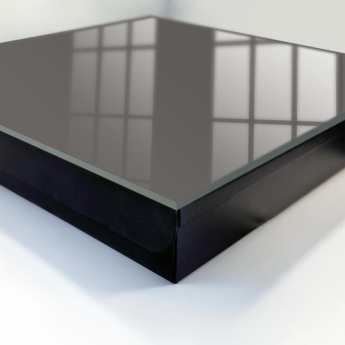 SCHLÜSSELBOX Schwarz 30x30 cm- Türöffnung nach rechts - Dunkelgrau - Grau, Metall (30/30/5cm) - TULUP