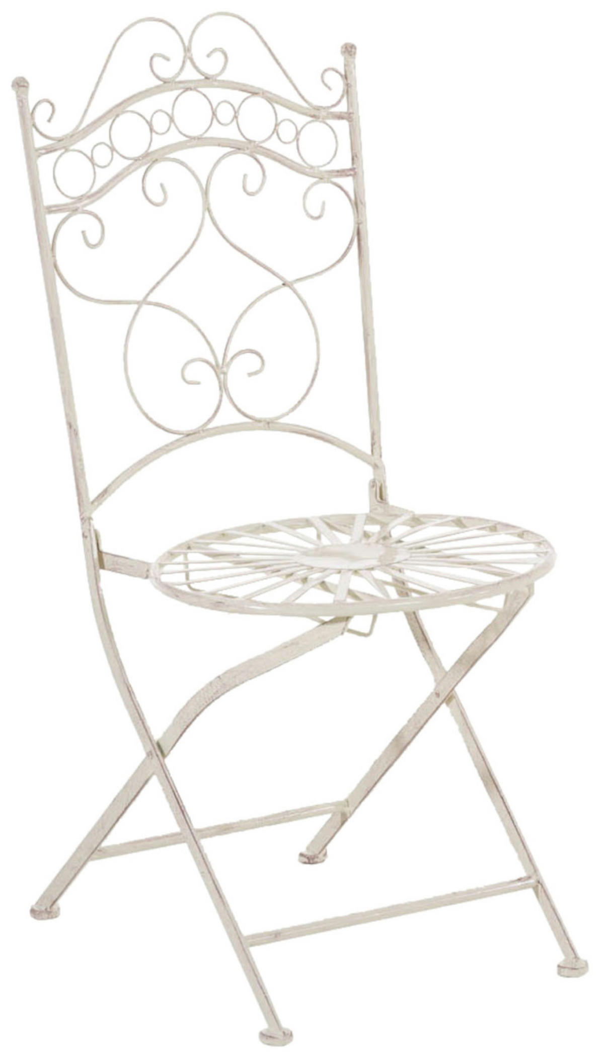 GARTENSTÜHLE Indi - 2er Set - antik-creme - Naturfarben, Metall (40/50/92cm) - TPFGarden