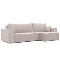 ECKSOFA mit Schlaffunktion und Bettkasten, Beige - Beige, Holzwerkstoff/Textil (145/276cm) - Idohome