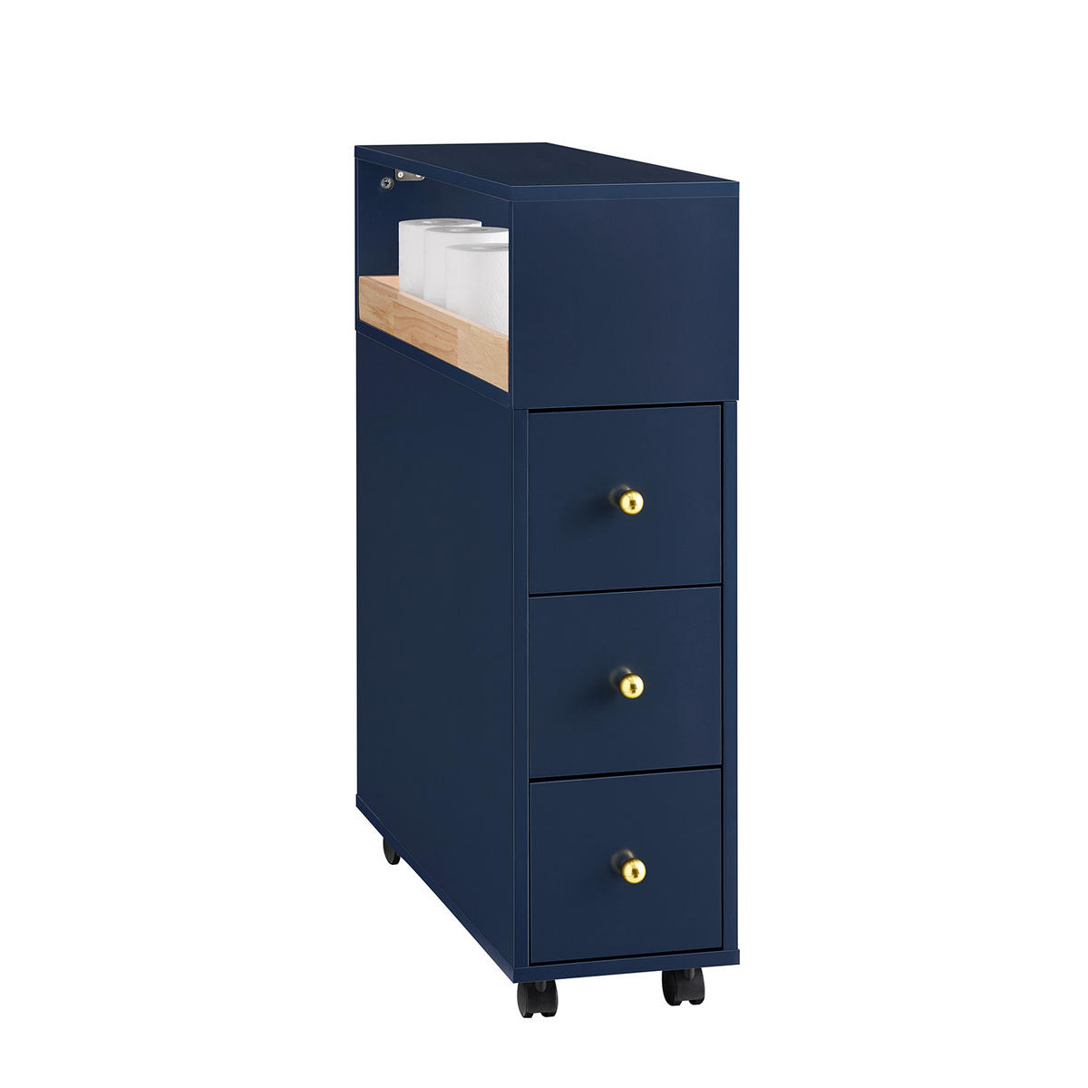 NISCHENWAGEN Blau - Blau, Holz/Holzwerkstoff (23/83/65cm) - SoBuy