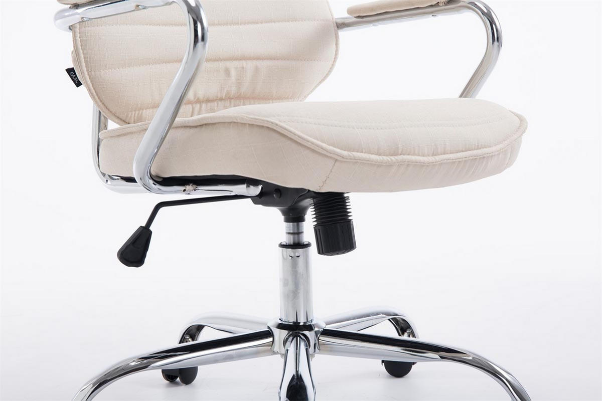 BÜROSTUHL Rocket Stoff Creme - Creme, Textil/Metall (60/128/67cm) - TPFLiving