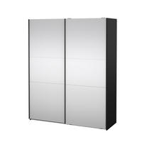 SCHIEBETÜRENSCHRANK, Como, Schwarz, Holzwerkstoff, 179 x 67 x 221 cm - Schwarz, Holzwerkstoff (179/221/67cm) - ebuy24
