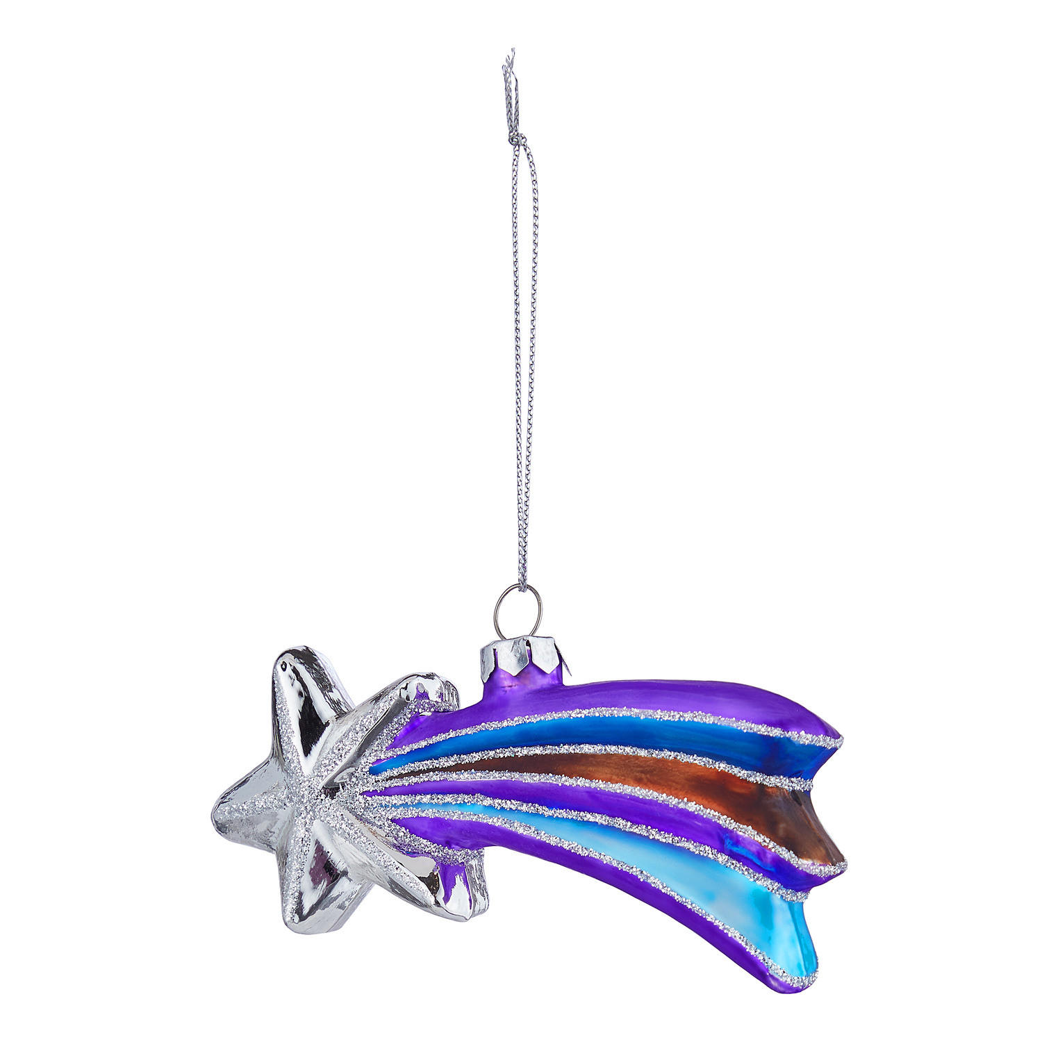 BAUMANHÄNGER Hang On Sternschnuppe - Violett, Glas (3/9/6cm) - Butlers