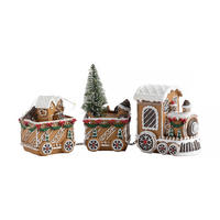 DEKOFIGUR Led CHARMTRAIN, 18 x 15 cm, Braun, Beleuchtet Weihnachtsfigur, Weihnachtsdeko, Deko Wohnzimmer, Winter Christmas, XMAS Geschenk - Braun, Kunststoff (7.5/15.5/18cm) - home&you
