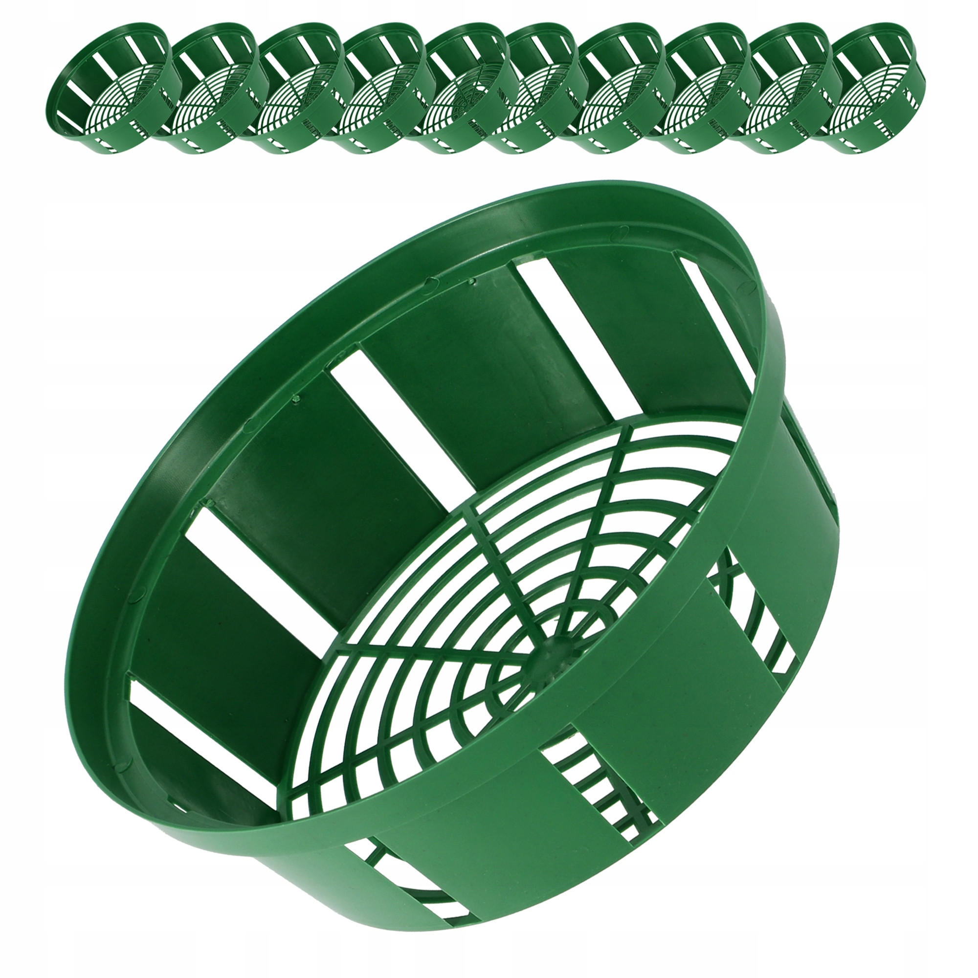 BLUMENZWIEBELKORB 18 cm, 10 Stk. - Grün, Kunststoff - KADAX