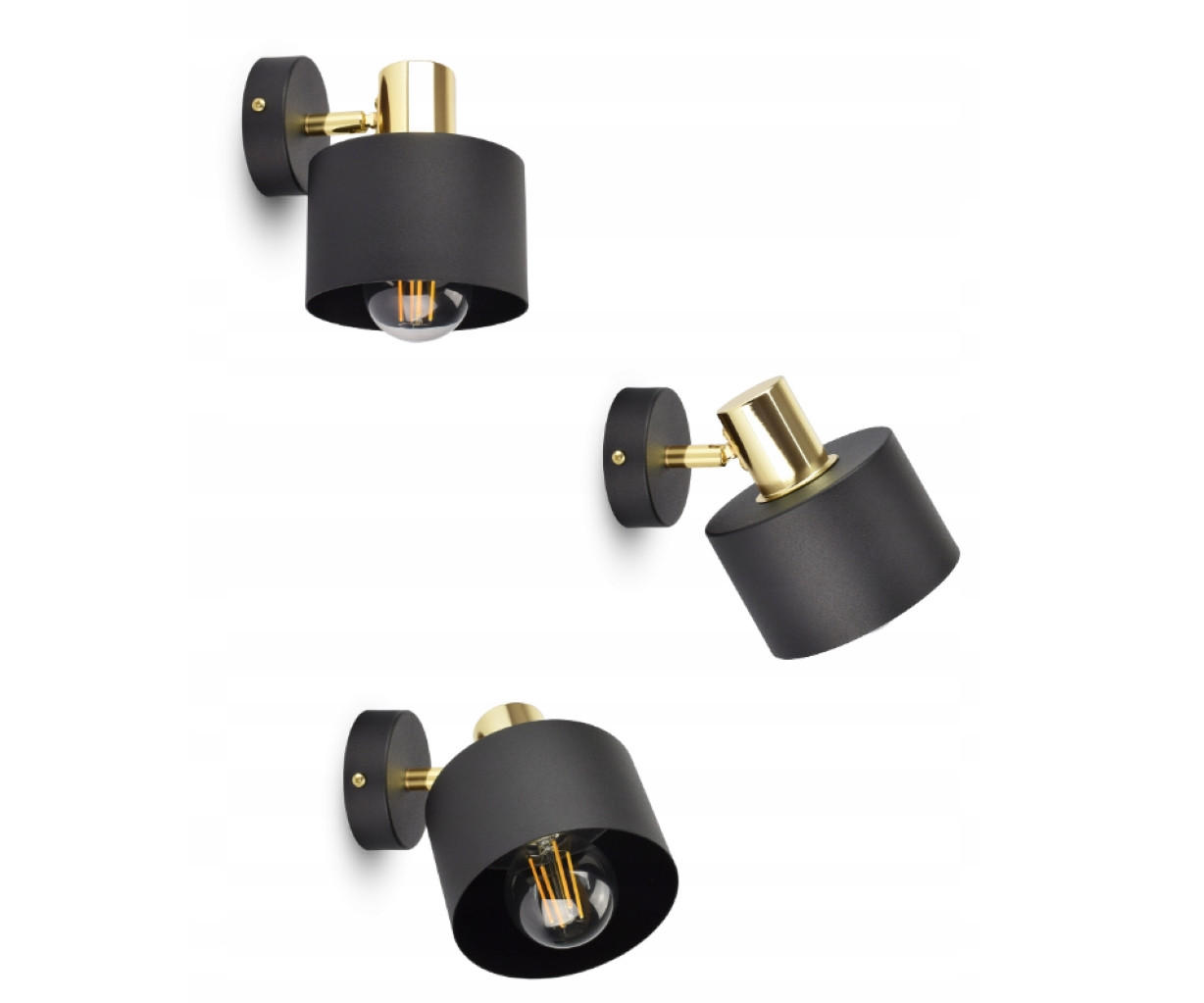 WANDLEUCHTE - Goldfarben/Schwarz, Metall (15/15/15cm) - kiki design